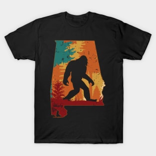 Bigfoot Retro Vintage Sasquatch Alabama T-Shirt
